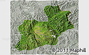 Satellite 3D Map of Keng Tung, lighten, semi-desaturated