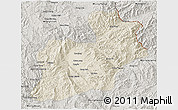 Shaded Relief 3D Map of Keng Tung, semi-desaturated