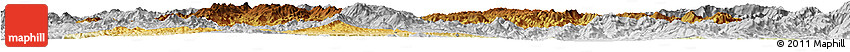 Physical Horizon Map of Keng Tung, lighten, desaturated