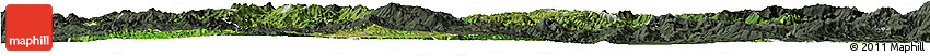 Satellite Horizon Map of Keng Tung, darken, semi-desaturated