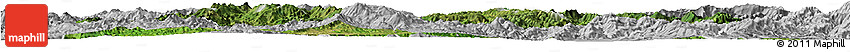 Satellite Horizon Map of Keng Tung, lighten, desaturated