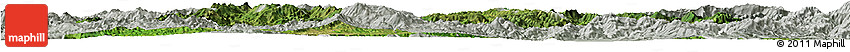 Satellite Horizon Map of Keng Tung, lighten, semi-desaturated