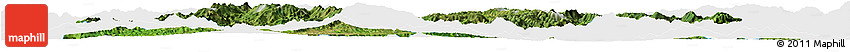 Satellite Horizon Map of Keng Tung, single color outside