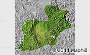 Satellite Map of Keng Tung, lighten, desaturated