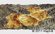 Physical Panoramic Map of Keng Tung, darken, semi-desaturated