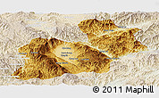 Physical Panoramic Map of Keng Tung, lighten