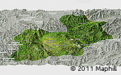 Satellite Panoramic Map of Keng Tung, lighten, semi-desaturated