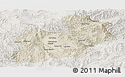 Shaded Relief Panoramic Map of Keng Tung, lighten