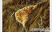 Physical Map of Kong-Kyan, darken