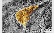 Physical Map of Kong-Kyan, desaturated