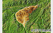 Physical Map of Kong-Kyan, satellite outside