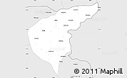 Silver Style Simple Map of Kong-Kyan