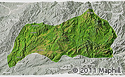 Satellite 3D Map of Kutkai, lighten, semi-desaturated