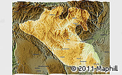 Physical 3D Map of Kyaukme, darken