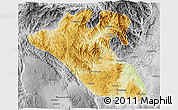 Physical 3D Map of Kyaukme, desaturated