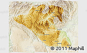 Physical 3D Map of Kyaukme, lighten
