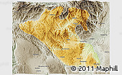 Physical 3D Map of Kyaukme, semi-desaturated