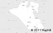 Silver Style Simple Map of Kyaukme, single color outside