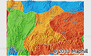 Political 3D Map of Langkho