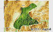 Satellite 3D Map of Langkho, physical outside