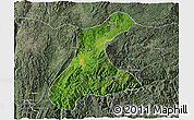 Satellite 3D Map of Langkho, semi-desaturated