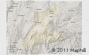 Shaded Relief 3D Map of Langkho, semi-desaturated