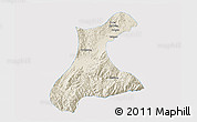 Shaded Relief 3D Map of Langkho, single color outside