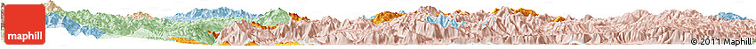Political Horizon Map of Langkho, lighten