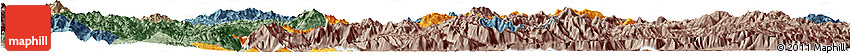 Political Horizon Map of Langkho, semi-desaturated