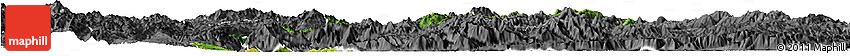 Satellite Horizon Map of Langkho, desaturated