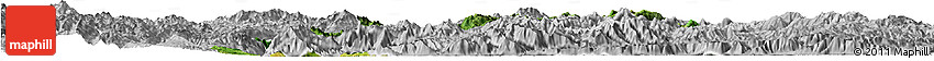 Satellite Horizon Map of Langkho, lighten, desaturated
