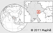 Blank Location Map of Langkho, highlighted country