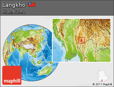 Physical Location Map of Langkho