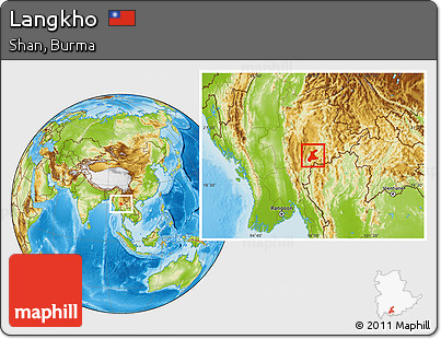 Physical Location Map of Langkho