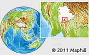Physical Location Map of Langkho, highlighted parent region