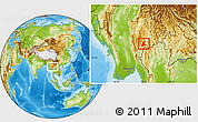 Physical Location Map of Langkho