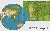 Satellite Location Map of Langkho