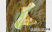Physical Map of Langkho, darken