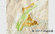 Physical Map of Langkho, lighten