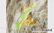 Physical Map of Langkho, semi-desaturated