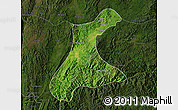 Satellite Map of Langkho, darken