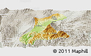 Physical Panoramic Map of Langkho, lighten, semi-desaturated