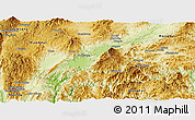 Physical Panoramic Map of Langkho