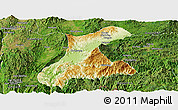 Physical Panoramic Map of Langkho, satellite outside