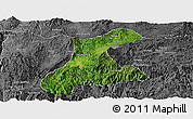 Satellite Panoramic Map of Langkho, desaturated