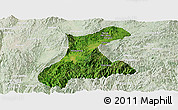 Satellite Panoramic Map of Langkho, lighten