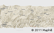 Shaded Relief Panoramic Map of Langkho