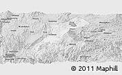 Silver Style Panoramic Map of Langkho