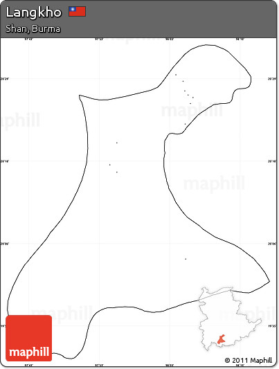 Blank Simple Map of Langkho, cropped outside, no labels