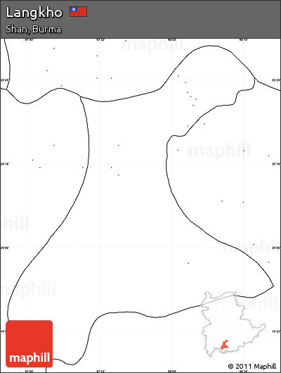 Blank Simple Map of Langkho, no labels